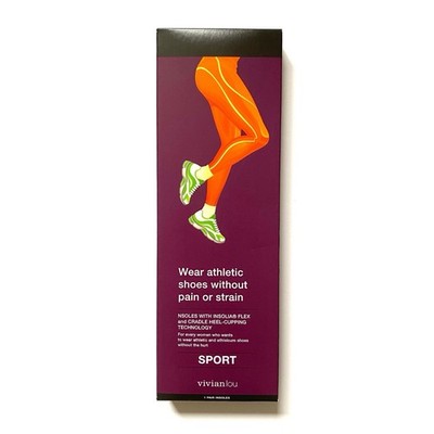 Vivian Lou SPORT Athletic Shoe Insoles Insolia Flex & Cradle Black Women s 8-9.5