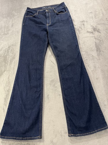 Jeans Old Navy donna taglia 10 colore alto blu lavaggio scuro wow svasato vita alta - Foto 3 di 13