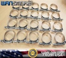 20x 2 inch - 1.75" T Bolt Clamp Stainless Steel Intake Turbo Hose Tubing 50mm