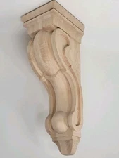 18 Inch Maple Wood Corbel Bookend Hand Carved Solid Maple Stain Grade Decorative
