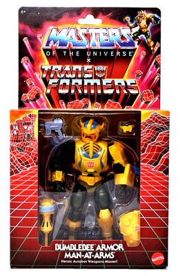 Masters of Universe Origins X Transformers Bumblebee Armor Man At Arms New