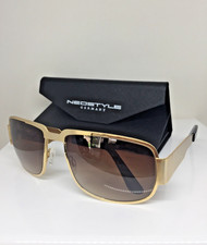 AUTHENTIC NEOSTYLE NAUTIC ELVIS PRESLEY SUNGLASS C. GOLD w/ BROWN GRADIENT 58mm