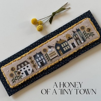A Honey of a Tiny Town Kreuzstich Muster Sampler Primitive Diagramm Biene Natur