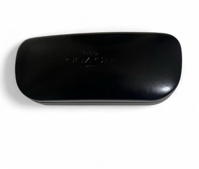 Coach New York Glossy Black Eyewear Case with cleaning cloth Stylish Luxury