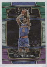 2021-22 Panini Select Concourse Green White Purple Prizm Quentin Grimes #24 17hr