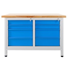 ADB Werkbank 1200x600x840 mm mit 8 Schubladen, pulverbeschichteter Stahl