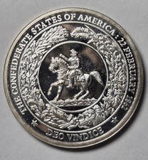 CSA Confederate States of America "One Dollar" 1 OZ Silver Round Eagle 85.00 per troy oz