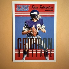 2015 Score #17 Fran Tarkenton Gridiron Heritage Gold Minnesota Vikings