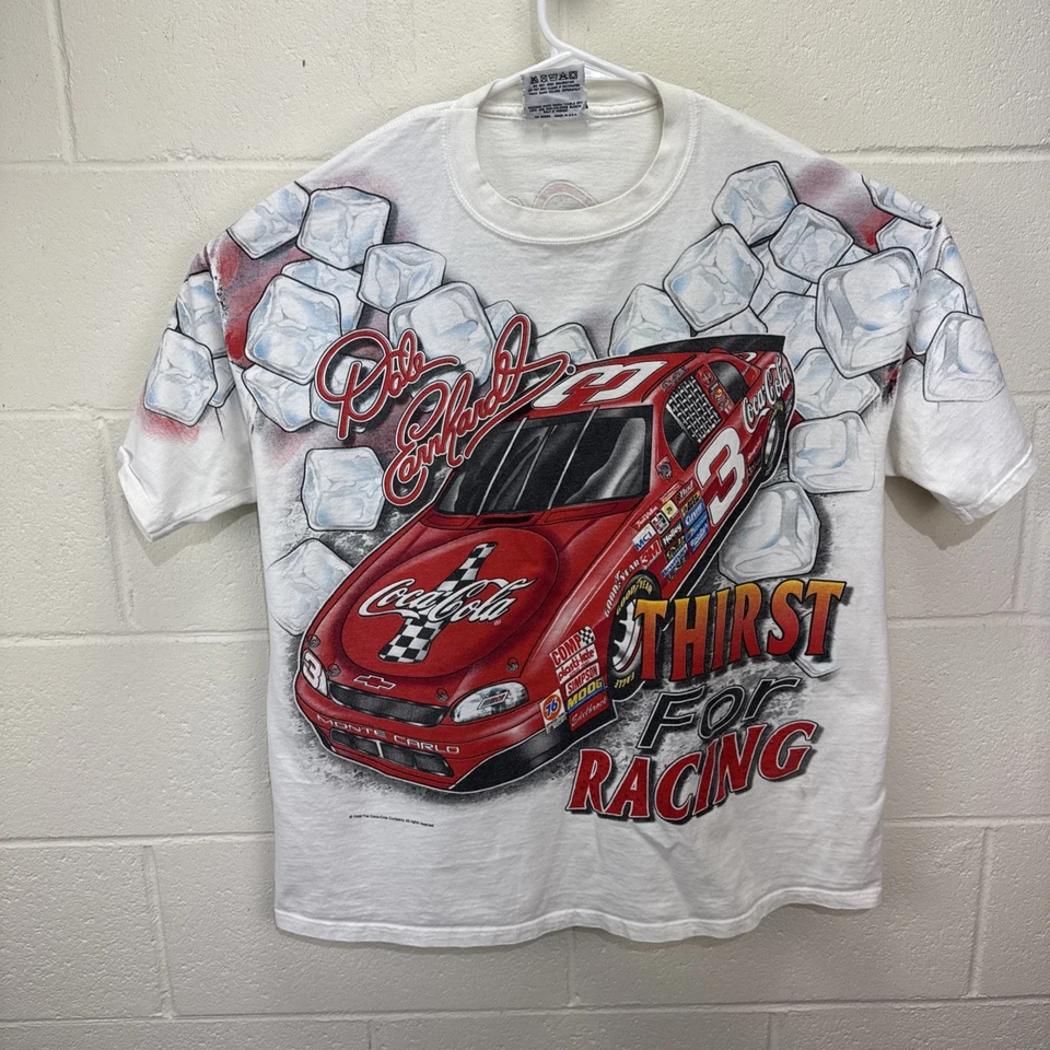 Vintage 1998 Dale Earnhardt Nascar Coca Cola T Shirt Mens AOP Thirst for Racing - Image 2 of 4