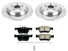 Rear Brake Pad and Rotor Kit Power Stop 94GGMM68 for Ford Edge 2022 2023 2024