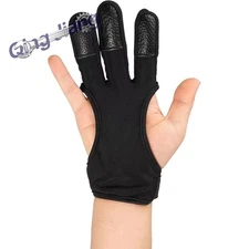 Archery Gloves 3 Fingers Protected Design Arrow Guard for Compound Bow Shooting