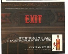 Johnnie Walker Red Label Scotch Whisky Advertisement Bar Decor Cocktail
