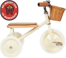 Banwood Vintage Trike Cream Classic Kids Tricycle Balance Riding Toy Toddler
