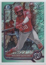 2022 Bowman Chrome Prospects Aqua Shimmer Refractor 52/125 Roismar Quintana 0c6