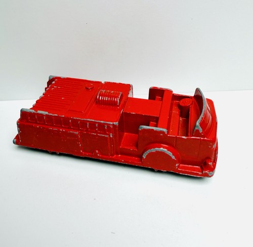1950s Antique MIDGETOY Red Fire Truck Rockford Illinois Engine Metal FD Vintage