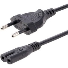 Image of Startech 1M Standard Laptop Power Cord Eu To C7 Power Cable Lead 1M 3.3Ft Laptop