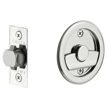 Emtek 2145US26 2.5 in. Round Tubular Privacy Pocket Door Lock  Chrome