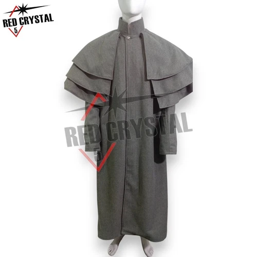 BURBERRY Cappotto grigio Regency Garrick nuovo Cappotto da cocchiere cappotto di lana triplo cappuccio