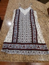 KNOX ROSE Women's Embroidered A-Line Sleeveless Dress Size XL BOHO
