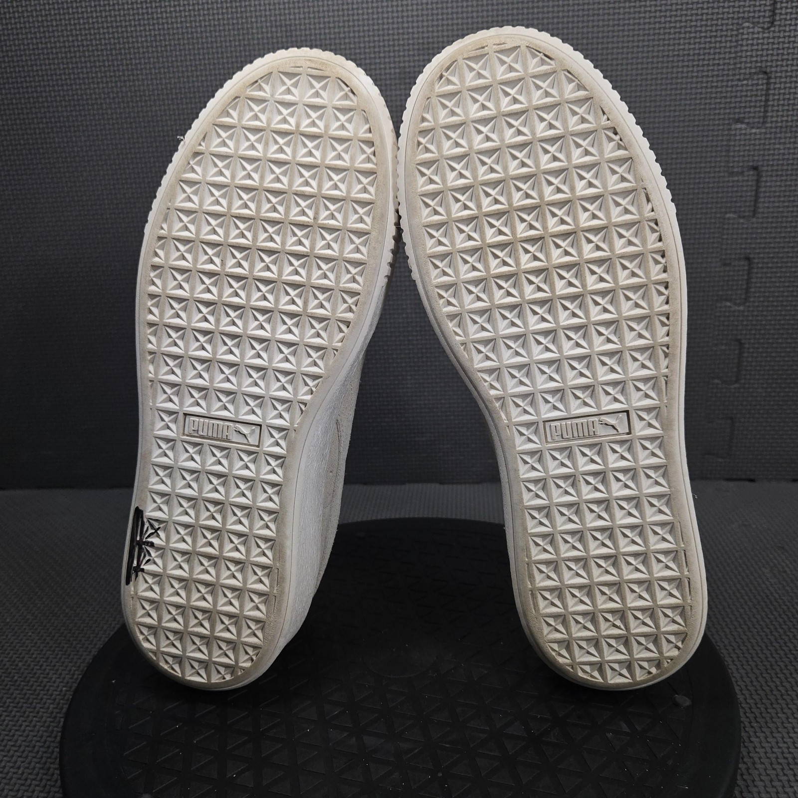 PUMA Suede Shoes Womens Size 9 Beige Glitter Toe Platform Sneakers 356886-02 thumbnail 7