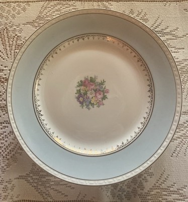 Homer Laughlin Dinner Plates Lot Of 7 Eggshell Georgian 9  Blue Chateau