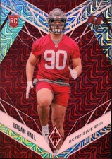 Logan Hall 2022 Phoenix Red Mojo SSP Rookie RC Tampa Bay Buccaneers 7/7 #198