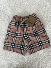 Burberry Boys Beige Multi Nova-Check Print Swim Shorts