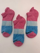 Bombas Women's Ankle Socks (Rose/Aqua, Large) 3-Pack