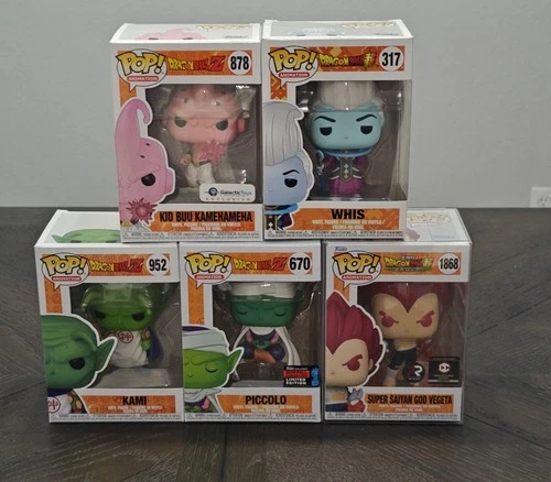 Dragon Ball Z,  Super, and Broly Funko Pop Lot - SSGS Vegeta, Kami, Kid Buu, Etc