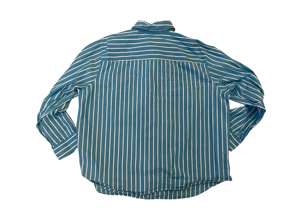 Camisa Oxford Ralph Lauren Vintage Años 90 Y2K Rayas Botón Abajo 2X Preppy Foto 4 de 4