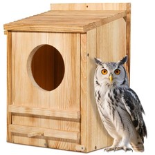 Barn Owl House,Owl Nesting Box for Outside, Wooden Screech Owls Nesting Box, ...