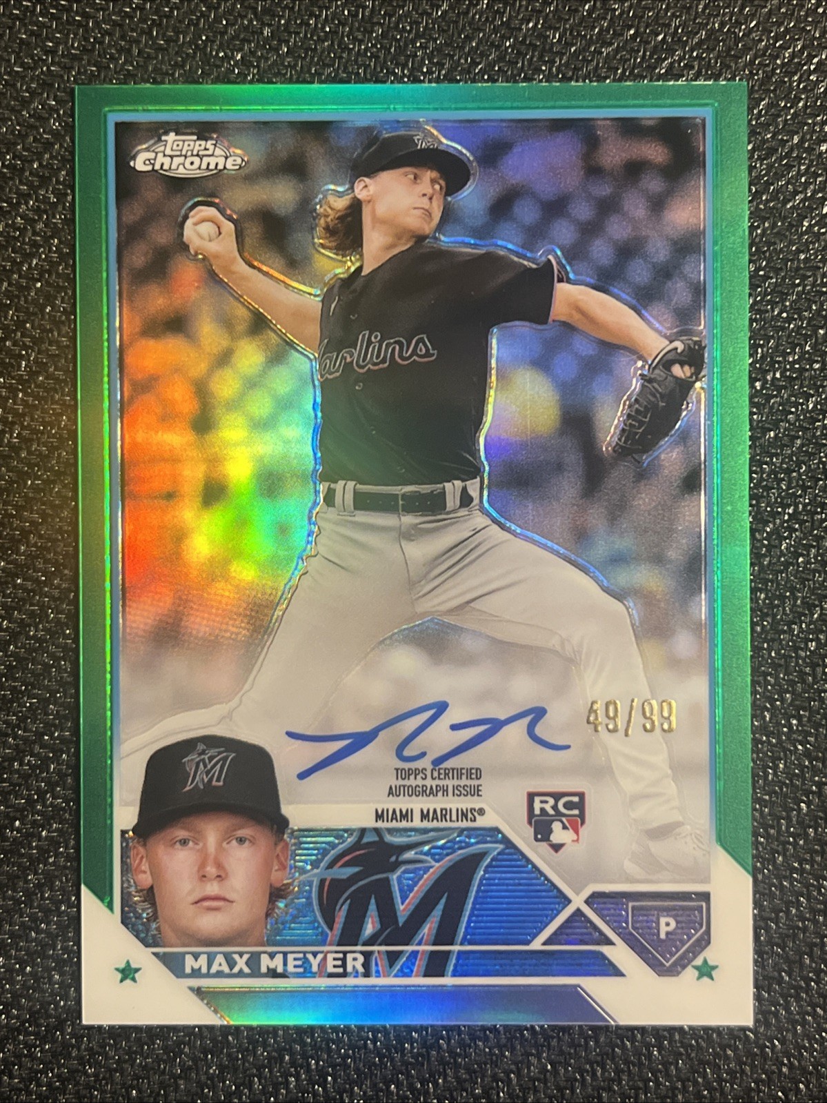 2023 Topps Chrome Rookie Auto Green Refractor /99 Max Meyer #RA-MME Auto RC🔥