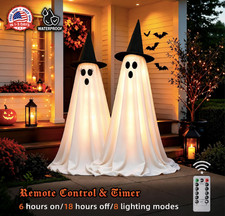 2x 2.3FT  5 Ft Large Light Up Ghost Decor Halloween 8 modes Waterproof Outdoor