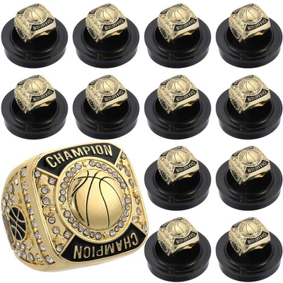 #ad #ad 12 Pcs Basketball Champion Rings Basketball Champion Trophy Rings Award Gift ... $117.49