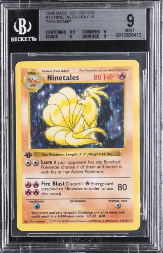 Ninetales (1st Edition) graded BGS 9 for sale on eBay