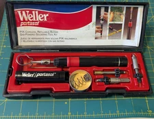 Weller Portasol P-1K * Butane Gas-Powered Soldering Kit case complete.