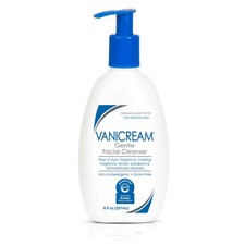 Vanicream Gentle Facial Cleanser with Pump 8 Fl Oz (Pack of 1), White