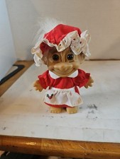 Vintage Mrs Santa Claus Troll Christmas Doll by Russ 5"