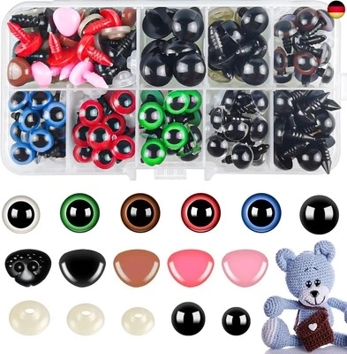 MARKE HENGXINCHEN Hengxinc 240 Stück Sicherheitsaugen für Häkeltiere Farbe Amigurumi Augen 10