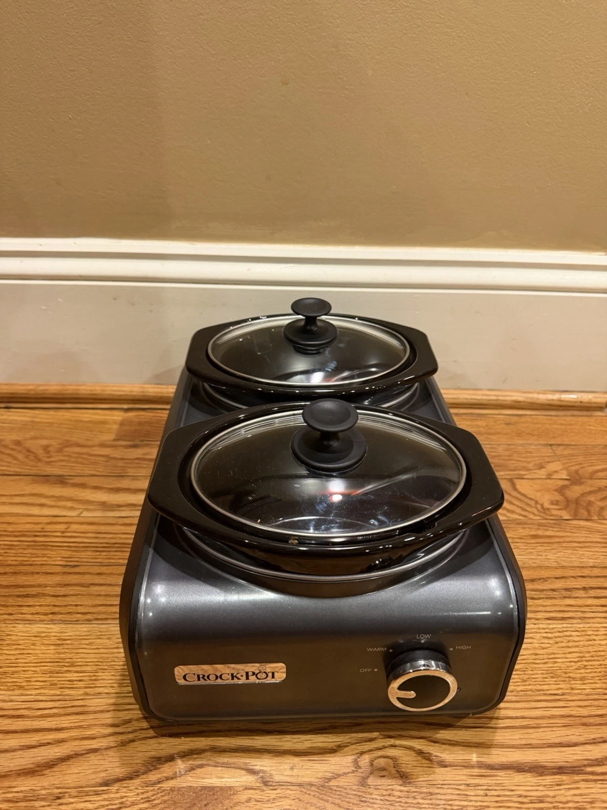 Crock-Pot Hook Up Connectable Entertaining System Two 1 Qt. Slow Cookers Ex Cond