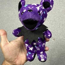 Grateful Dead Bear Liquid Blue Dark Star Plush Small Purple Black Rock Teddy