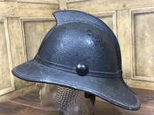 VINTAGE WW2 ERA LEATHER FIRE HELMET BY JAS HENDRY DATED 1937 SIZE 7 1/2, METRO.