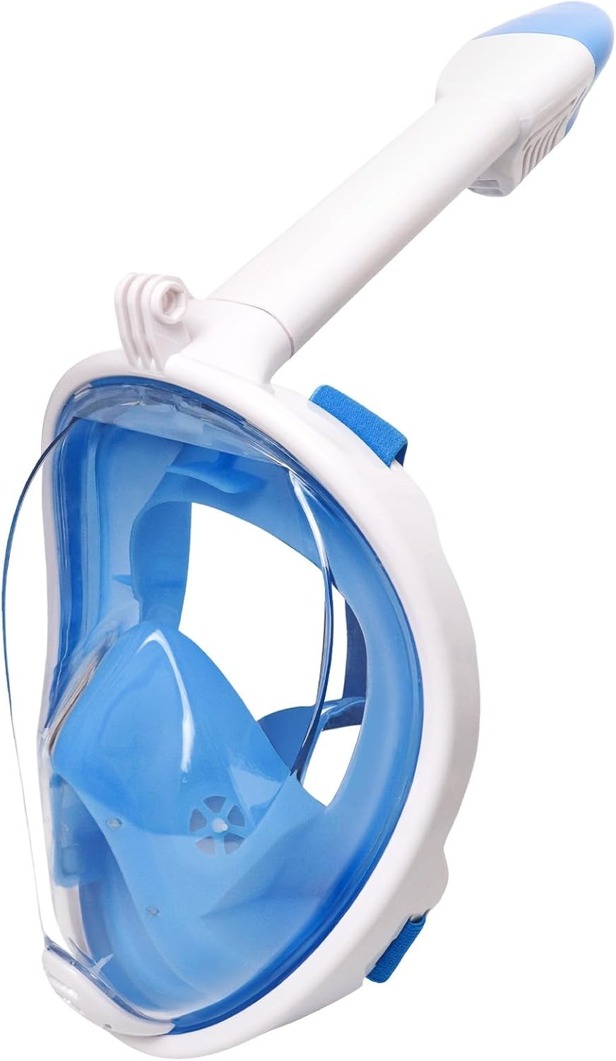 МАСКА ДЛЯ ПОДВОДНОГО ПЛАВАНИЯ UNIGEAR НА ВСЕ ЛИЦО - РАЗМЕР МУЖСКОЙ БОЛЬШОЙ XL - БЕЛЫЙСИНИЙ 6390₽