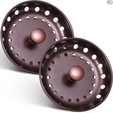 2 Pcs Kitchen Sink Stopper Strainer Color: Oil Rubbed Bronze