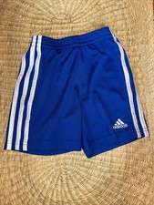 Adidas 4 Toddler Boys Blue Shorts White Stripe Recycled Polyester Soccer
