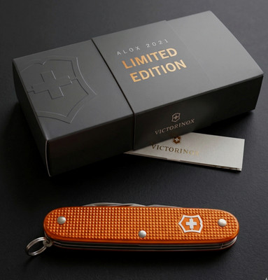 Victorinox Alox Limited Edition 2021 PIONEER X Tiger Orange knife case BRAND NEW