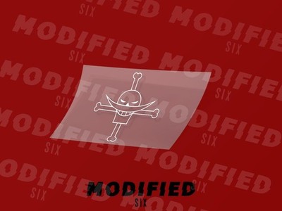 Whitebeard Pirate Mark Crew Jolly Car Decal REFLECTIVE+ Vinyl Sticker