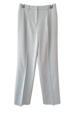 Kate Hill Trouser Dress Pants Embedded Crease Woolmark Blend Gray Size 8P
