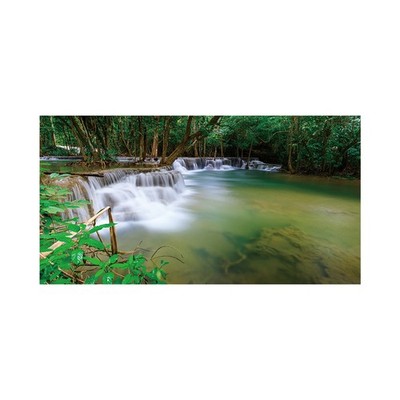 Canvas Painting Lake Waterfall Green Tree Mural Posters Prints Wall Art Picture