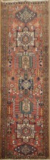 Collectible Geometric Traditional Runner Rug 3x11 Wool Hand-knotted Hallway Rug